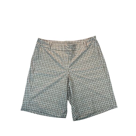 Spanx L Sunshine Bermuda Shorts Fawn White Bespoke‎ Check Pull On Dri Wick - Picture 5 of 11